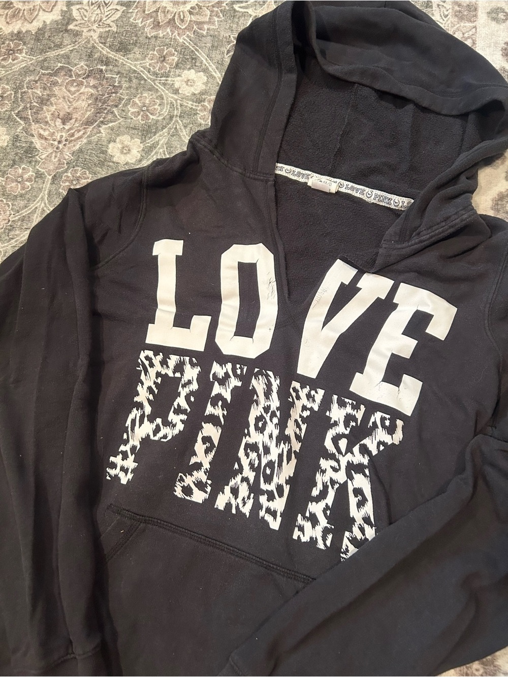 PINK Victoria's Secret Black Lightweight Sweatshirt
